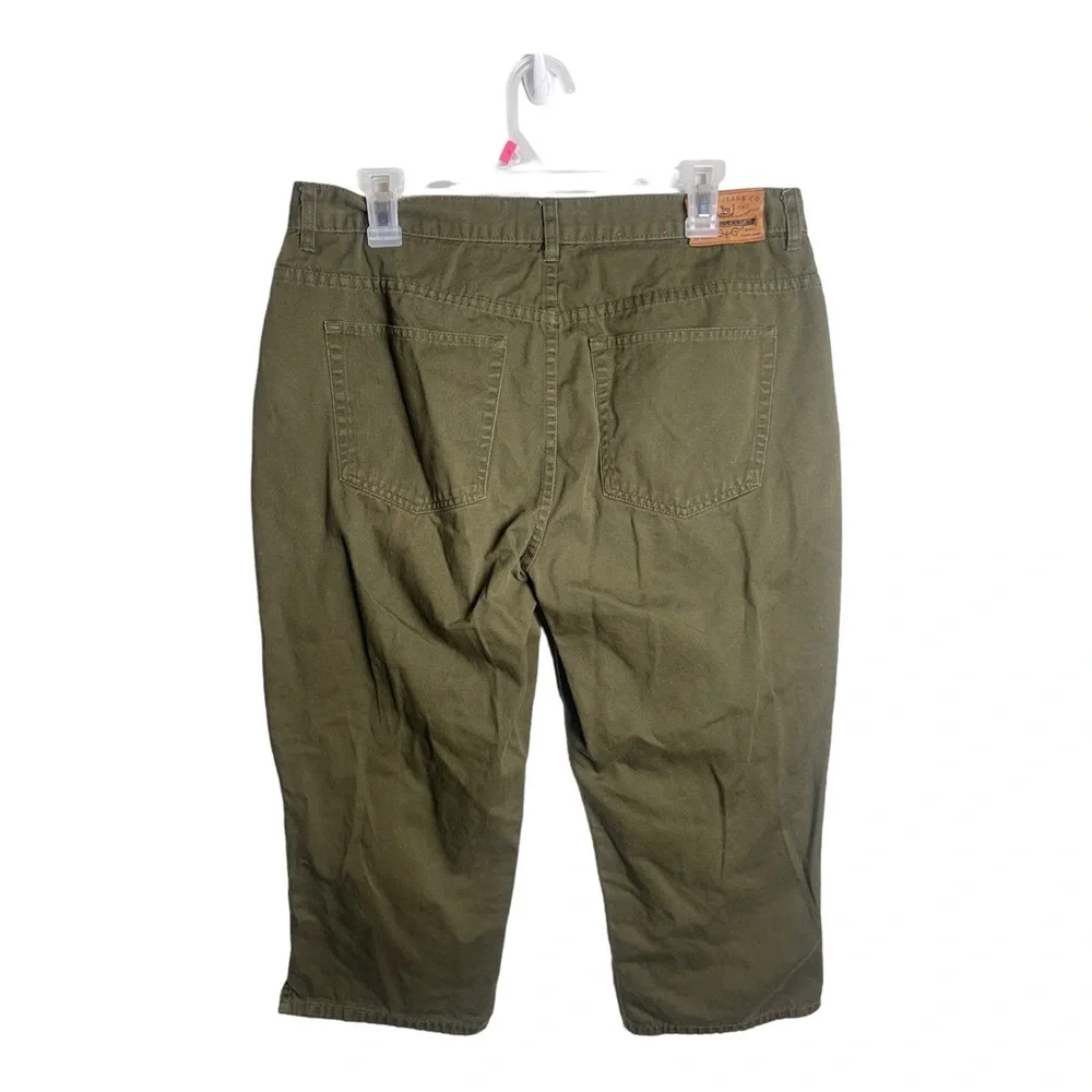 Lauren Jeans Co Green Crop Plus Size 12 - Picture 2 of 8